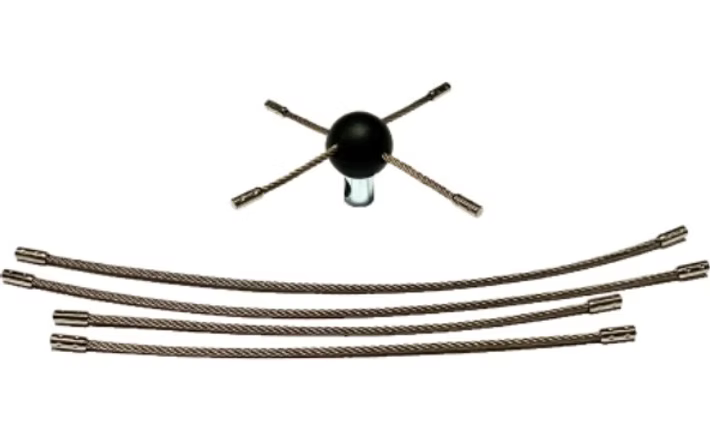 Losse kabels 350 x 6mm met eindkapjes