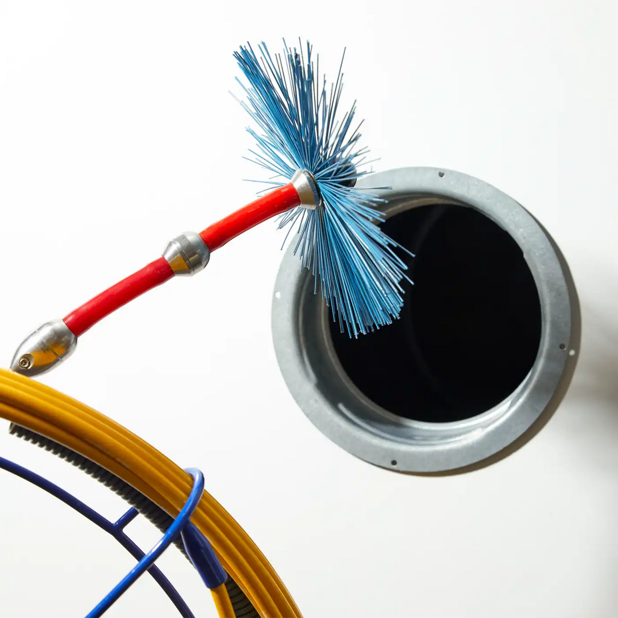 Wöhler reinigingshaspel met glasvezelstang – M10 binnendraad