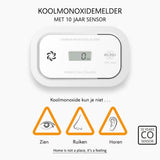 Elro koolmonoxidemelder FC5003 - 10 jaar wit