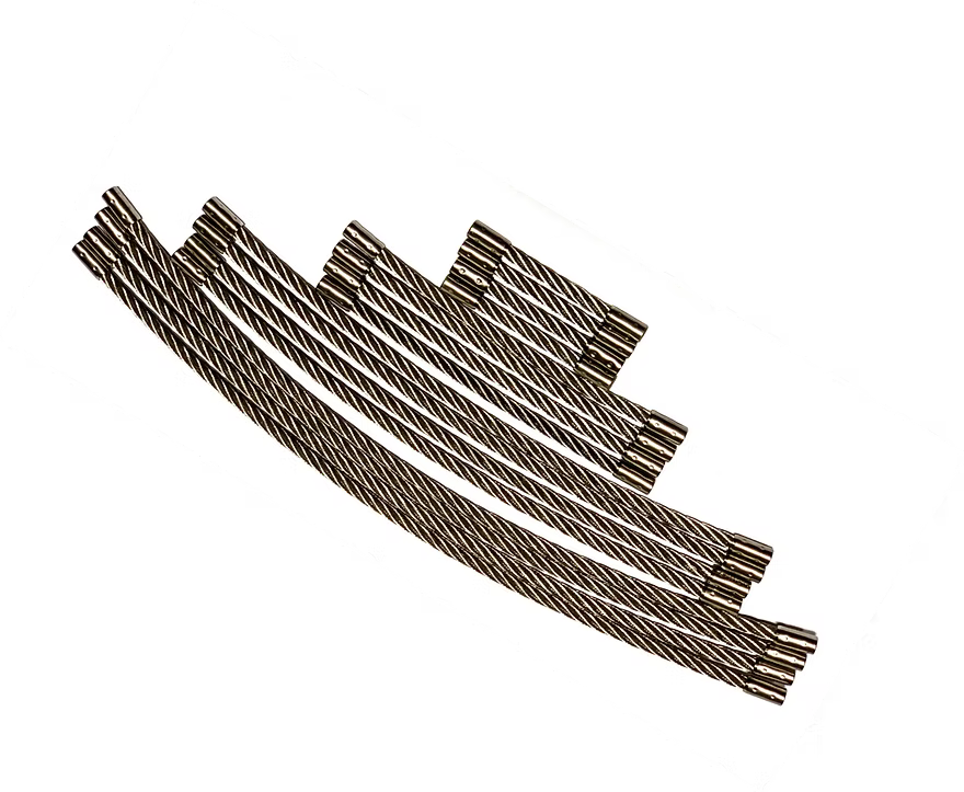 Losse kabels 350 x 6mm met eindkapjes