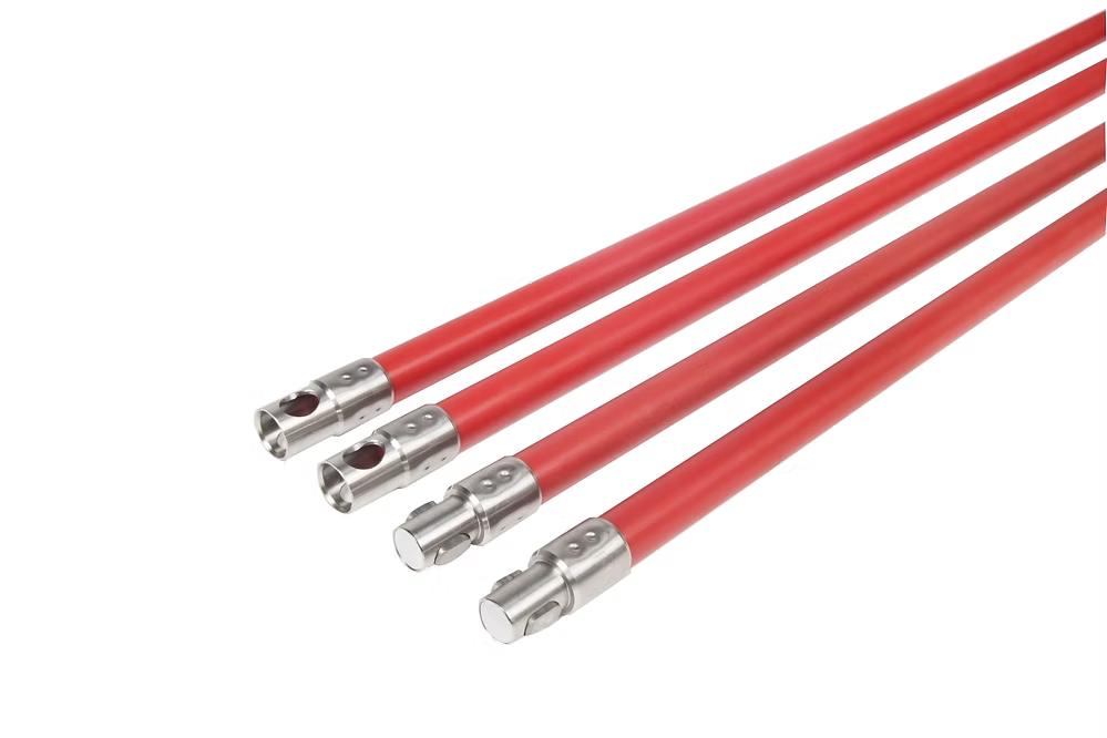 20mm x 100cm nylon veegstok rvs-koppelingen