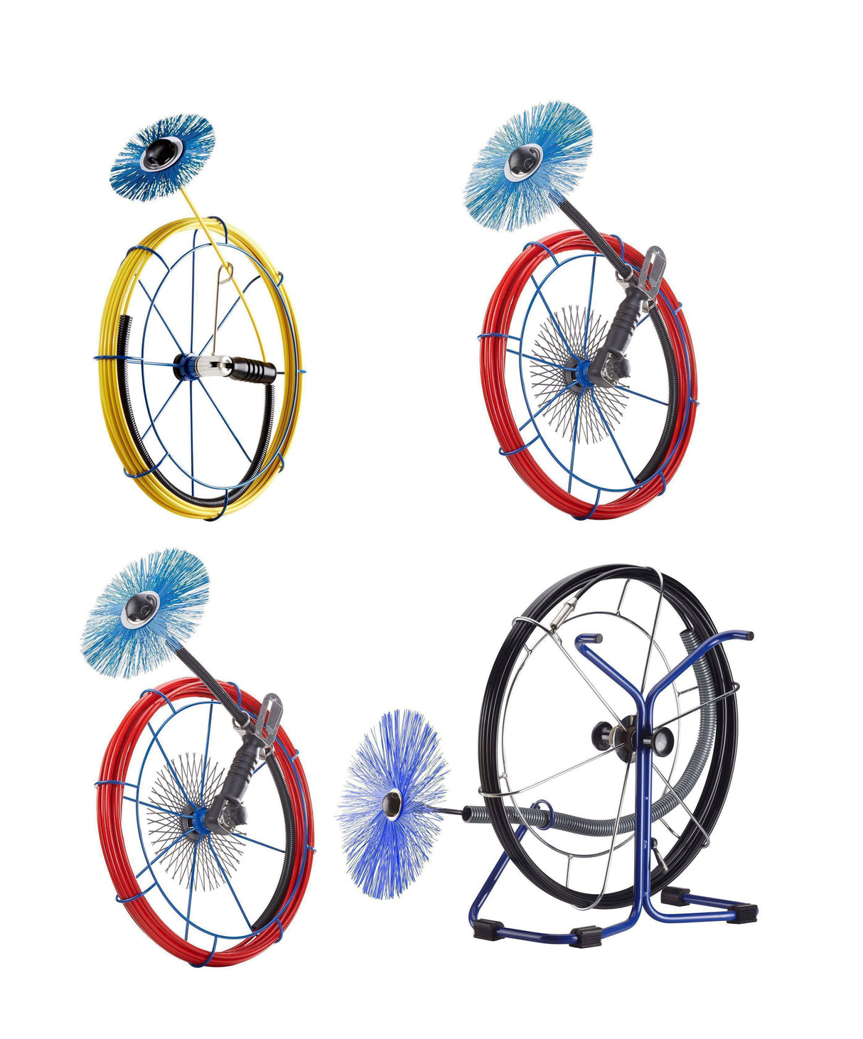 Wöhler reinigingshaspel met glasvezelstang – M10 binnendraad